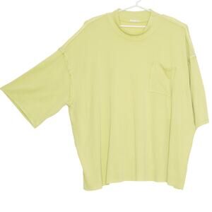 Nellie Mae Top Y2K Oversized Minimalist Casual Cozy Stretch Bright Green Size 2X